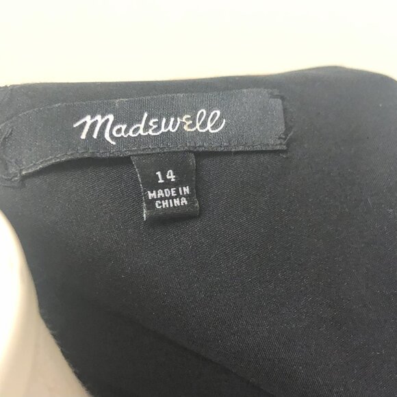 Madewell Silk Button Down Cami in Black - Picture 10 of 10